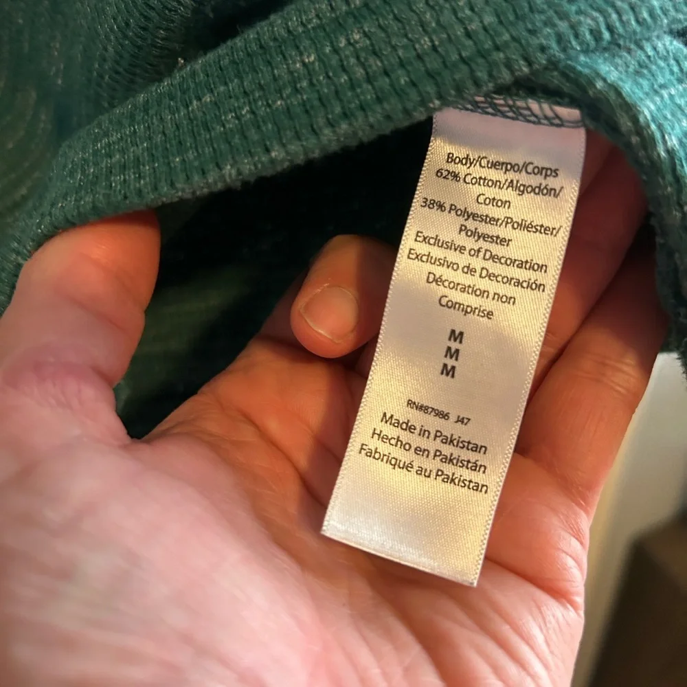 Ike Behar Green V Neck 1/4 Zip Sweater in Men’s Medium NWOT - Picture 7 of 10